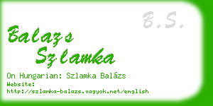 balazs szlamka business card